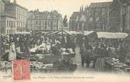 76 Seine Maritime / CPA FRANCE 76 " Dieppe, la place Nationale un jour de marché"