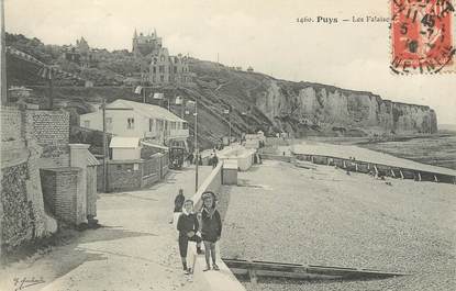 / CPA FRANCE 76 "Puys, les falaises "