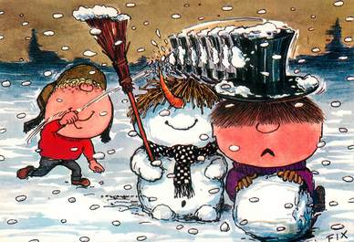 CPA ILLUSTRATEUR FIX "Chouchou et Jojo dans la neige"