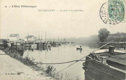 / CPA FRANCE 78 "Maurecourt, le port et les péniches"