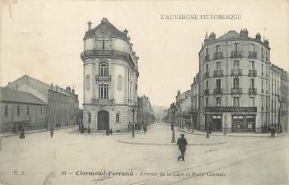 / CPA FRANCE 63 "Clermont Ferrand, av de la gare et poste centrale"
