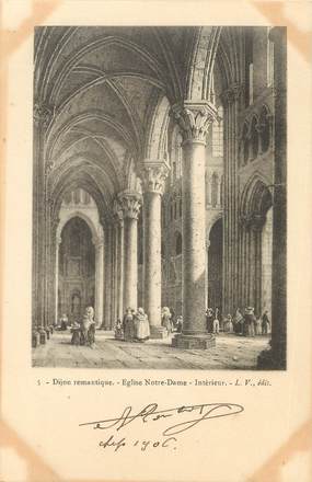 / CPA FRANCE 21 "Dijon romantique, église Notre Dame, intérieur"