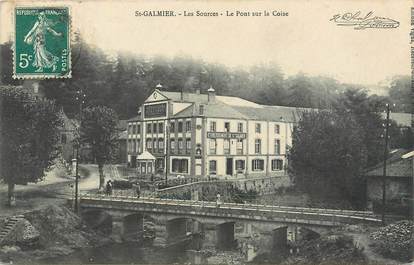 / CPA FRANCE 42 "Saint Galmier, les sources, le pont sur la Coise"