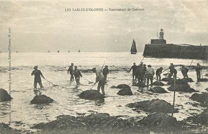 / CPA FRANCE 85 "Les Sables d'Olonne, ramasseurs de Goémon"