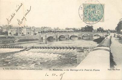 / CPA FRANCE 08 "Charleville Mézières, le barrage et le pont de Pierre"