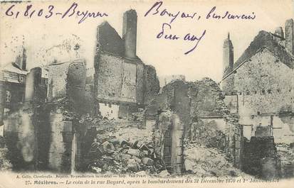 / CPA FRANCE 08 "Charleville Mézières, le coin de la rue Bayard après le bombardement 1870"