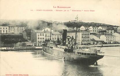 / CPA FRANCE 66 "Port Vendres, départ de la Medjera pour Oran"