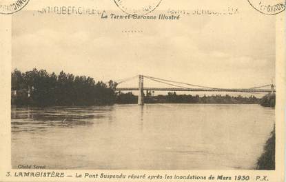 / CPA FRANCE 82 "Lamagistère, le pont suspendu"