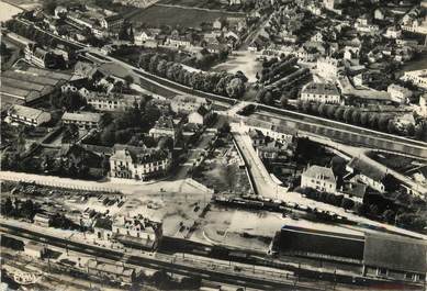 / CPSM FRANCE 21 "Montbard, vue aérienne sur le quartier de la gare"