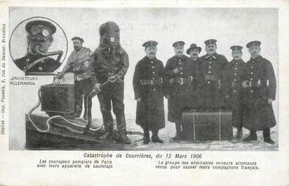 / CPA FRANCE 62 "Castatrophes de Courrières du 12 Mars 1906" / POMPIERS