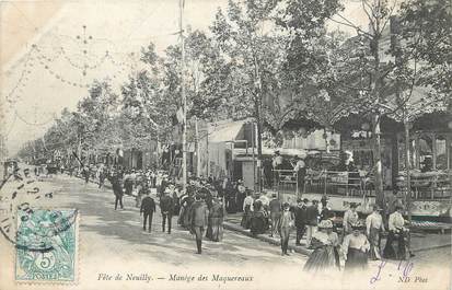 / CPA FRANCE 92 "Neuilly sur Seine, manège des Maquereaux" / CIRQUE / MANEGE