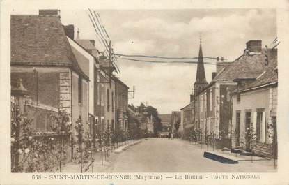 / CPA FRANCE 53 "Saint Martin de Connée, le bourg, route Nationale"