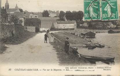 / CPA FRANCE 53 "Chateau Gontier, vue sur la Mayenne"