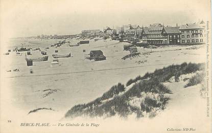 / CPA FRANCE 62 "Berck plage, vue générale de la plage"