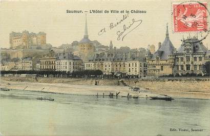 / CPA FRANCE 49 "Saumur, l'hôtel de ville et le château"