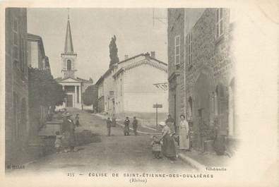/ CPA FRANCE 69 "Eglise de Saint Etienne des Oullières"