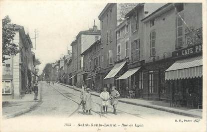 / CPA FRANCE 69 "Saint Genis Laval, rue Lyon"