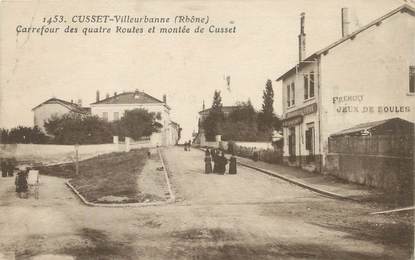/ CPA FRANCE 69 "Cusset Villeurbanne, carrefour des quatre routes"