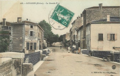 / CPA FRANCE 69 "Lozannes, la grande rue"