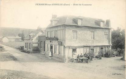 CPA FRANCE 27 "Perriers sur Andelle, Hotel du Commerce"