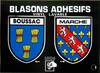 / CPSM FRANCE 23 "Boussac" / BLASON ADHESIF