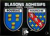 / CPSM FRANCE 23 "Boussac" / BLASON ADHESIF