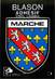 / CPSM FRANCE 23 "Marche" / BLASON ADHESIF