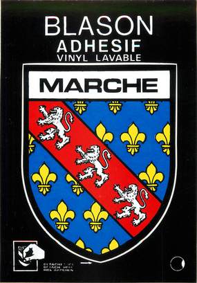 / CPSM FRANCE 23 "Marche" / BLASON ADHESIF