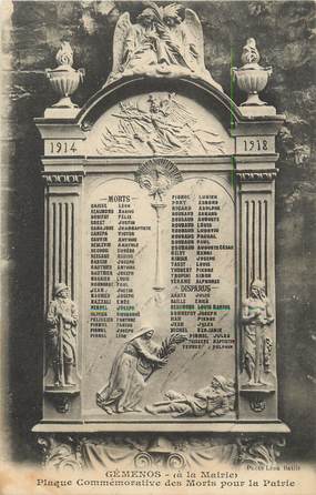 CPA FRANCE 13 "Géménos, plaque commémorative des morts"