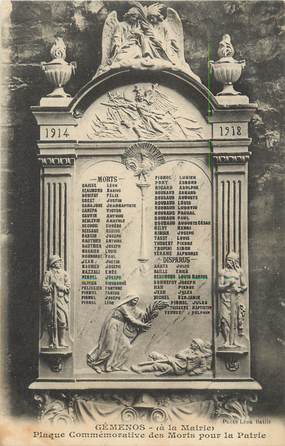 CPA FRANCE 13 "Géménos, plaque commémorative des morts"