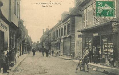 CPA FRANCE 27 "Nonancourt, la grande rue , imprimerie"