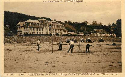 CPA FRANCE 22 "Plestin les Grèves, plage de Saint Efflam, l'hôtel Ferrec"