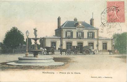 CPA FRANCE 27 "Le Neubourg, Place de la gare"