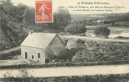 CPA FRANCE 22 "Vallée de Poulancre près Mur de Bretagne, le vieux moulin de l'entrée et l'Etang"