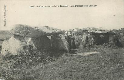 / CPA FRANCE 29 "Route de Saint Pol à Roscoff, les dolmens de Caravel"