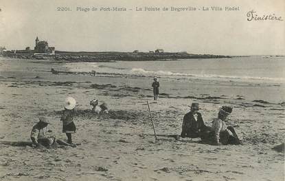 / CPA FRANCE 29 "Plage de Port Maria, la pointe de Begreville"