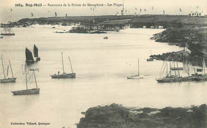 / CPA FRANCE 29 "Beg Meil, panorama de la pointe du Sémaphore, les plages"