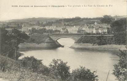 / CPA FRANCE 29 "Pouldavid, vue générale, le pont du chemin de fer"