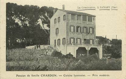 / CPA FRANCE 83 "La Gorguette à Sanary, pension de Famille Chardon"