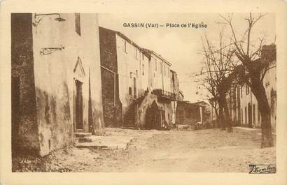 / CPA FRANCE 83 "Gassin, place de l'église"