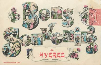 / CPA FRANCE 83 "Bon souvenirs d'Hyères"