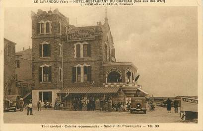 / CPA FRANCE 83 "Le Lavandou, hôtel restaurant du château"
