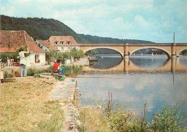 / CPSM FRANCE 24 "Mauzac, les bords de la dordogne et le pont"