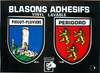 / CPSM FRANCE 24 "Piégut Pluviers" / BLASON ADHESIF