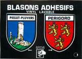 24 Dordogne / CPSM FRANCE 24 "Piégut Pluviers" / BLASON ADHESIF