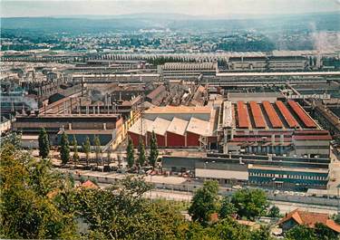 / CPSM FRANCE 25 " Sochaux Montbéliard, les usines Peugeot"