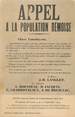 51 Marne / CPA FRANCE 51 "Ville de Reims, appel à la population Rémoise"