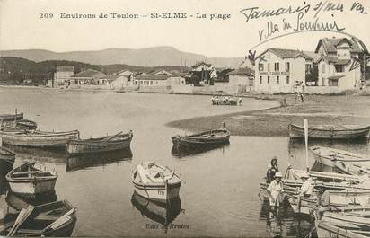 / CPA FRANCE 83 "Environs de Toulon, Saint Elme, Tamaris, la plage"