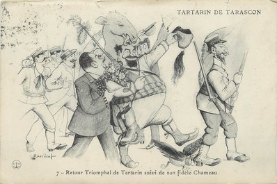 / CPA FRANCE 13 "Tartarin de Tarascon, retour triomphal de Tartarin"