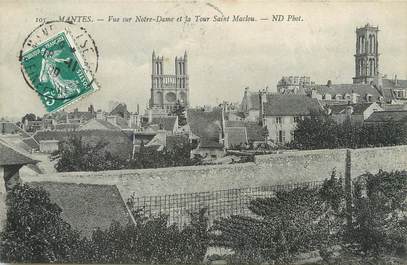 / CPA FRANCE 78 "Mantes, vue sur Notre Dame et le tour Saint Maclou"
